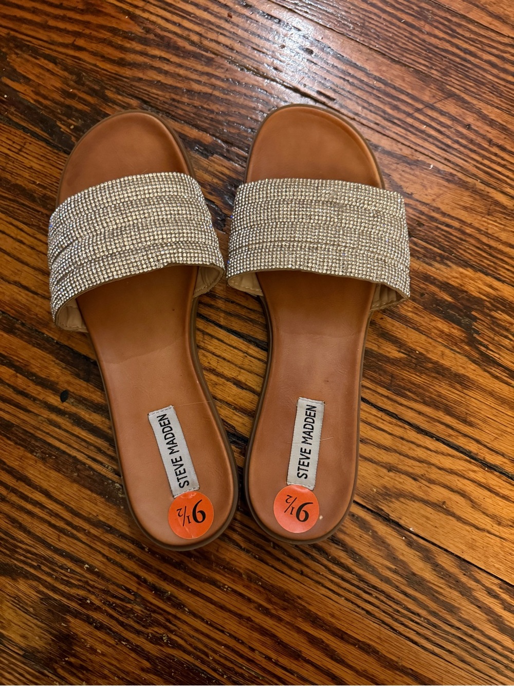 Steve Madden Crystal Slides size 9.5